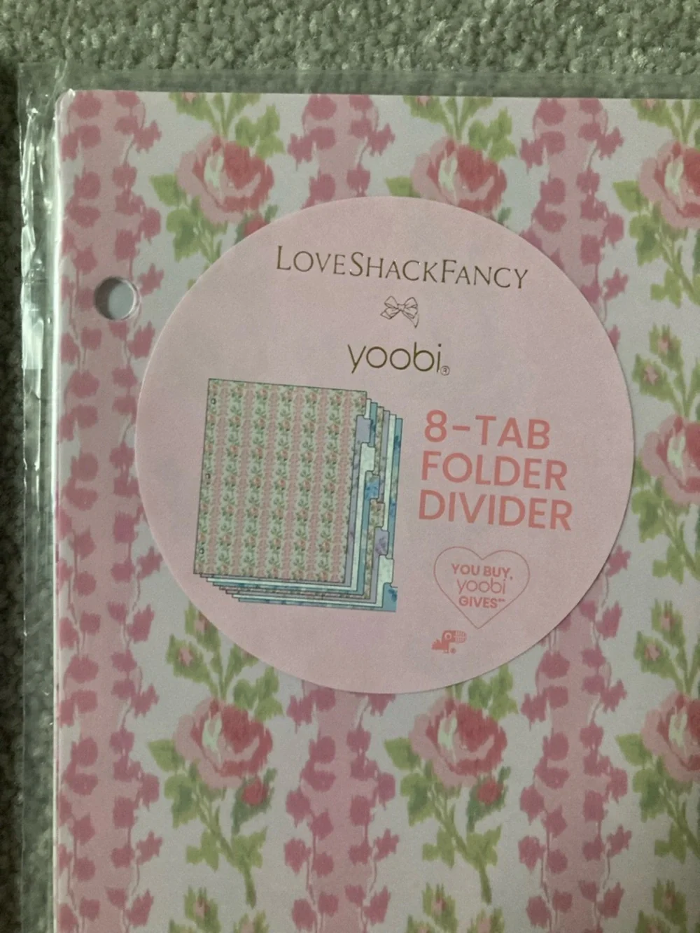 IN-HAND | LoveShackFancy x Target Yoobi Spiral Notebook & Set of 8 Dividers